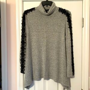 SIMPLY VERA-VERA WANG ASYMMETRICAL SWEATER in Gray Size XL